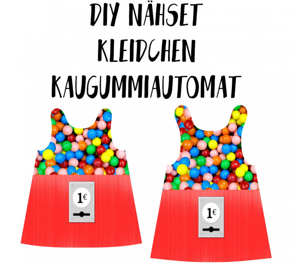 DIY-Nähset Kleidchen - Kaugummiautomat - Jersey - Fasching - Karneval -  Kostüm - zum selber Nähen - abby and me