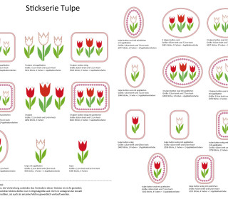 Stick Datei -   Tulpe Stickserie