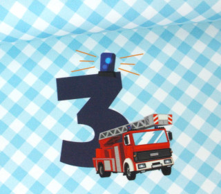 Jersey - Feuerwehr - Jahreszahl - 3 Jahre - Boys - Paneel - Hellblau - Bio-Qualität - abby and me