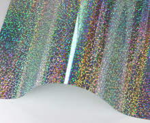 A4 Holographie Flex - Bügelfolie - Silber (Mengeneinheit: 1piece).