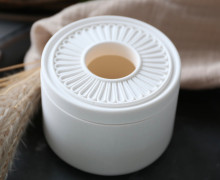 Silikon - Gießform - Deckel für Teelichthalter - rund - Schlaufenmuster - vielfältig nutzbar
