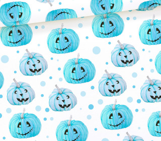 Jersey - Spooky Boo - Pumpkin Parade - Blau - Weiß - Halloween - Bio Qualität - abby and me