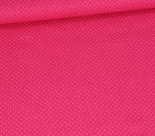 Baumwolle - Webware - Popelin - Bedruckt - Mini-Pünktchen - Symmetrisch - Pink