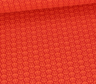 Bio-Elastic Minijacquard Jersey - 3D - Diamonds Knit - Bling Bling - Hamburger Liebe - Orangerot/Rot