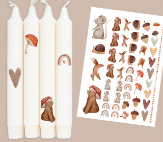 DIN A4 - Tattoofolie - Herbstfreude - für Kerzen / Keramik