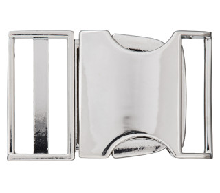 1 Steckschnalle - 25mm - Metall - Silber