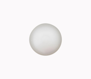 1 Polyesterknopf - Perle -  12mm - Öse - Schimmernd - Weiß 