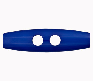 1 Polyesterknebel - Knopf - 20mm - 2-Loch - Länglich - Blau