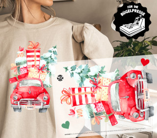 Onkel Bo's Bügelbilder - DIN A4 - Christmas Car - BIG - Weihnachten