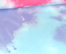 Sommersweat - Bio Qualität - Tie-Dye Love - Batik - Color blocking - Bunt - Paneel - abby and me