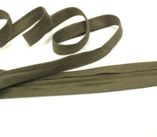 3 Meter elastisches Schrägband - 15mm - Jersey - Olive