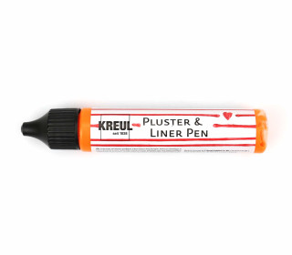 1 3D-Effektfarbstift - Pluster & Liner Pen - Feine Malspitze - 29ml - KREUL - Neon Orange (49822)