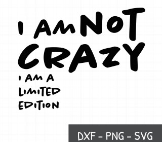I am not crazy i am a limited edition - Plotterdatei by Sandra Bredtmann
