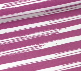 Jersey - Painted Stripes - Lavendel - Nancy Kers