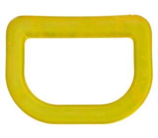 1 D-Ring - 30mm - Taschenring - Kunststoff - Transparent - Gelb