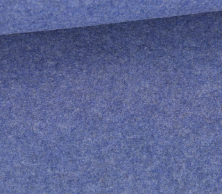 Wolle - Walkstoff - Uni - Blau Meliert
