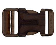 1 Steckschnalle - 40mm - Kunststoff - Transparent - Schwarz