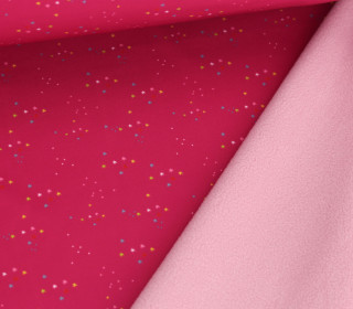 Softshell - Fleece - Mini Sternchen - Pink/Babyrosa