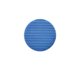 1 Polyesterknopf - 15mm -  Öse - Rippen - Blau