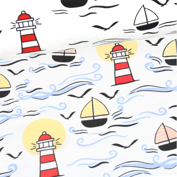 Jersey - Farbwechsel - Zauberstoff - Wellen - Boote - Leuchtturm - Weiß