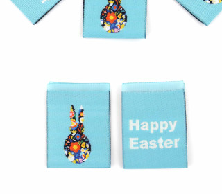 1 Label - Happy Easter - Hase - Türkis