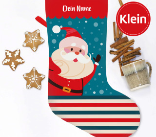DIY-Nähset - Nikolaussocke - KLEIN - Softshell - Warm Winter Wishes - Santa