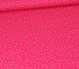 Baumwolle - Webware - Popelin - Bedruckt - Pünktchen - Unregelmäßig - Pink