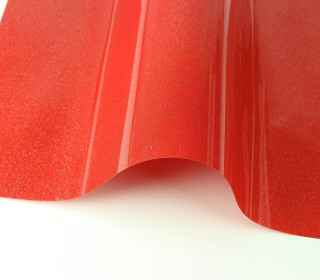 A4 GlitterFlex - Bügelfolie - Rot/Silber