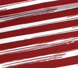 Rib - Painted Stripes - Marsala - Bündchenstoff