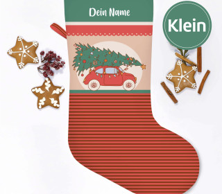 DIY-Nähset - Nikolaussocke - KLEIN - Softshell - Weihnachtsfest - Auto