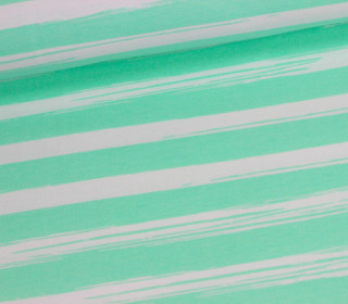 Rib - Painted Stripes - Mint - Bündchenstoff