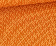 Bio-Elastic Minijacquard Jersey - 3D - All In One Knit - Queens United - Hamburger Liebe - Orange/Pastellorange