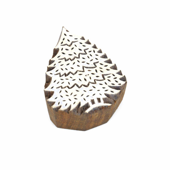 Stempel - Original Textilstempel - Indischer Holzstempel - Stoffdruck -  Tannenbaum - Klein