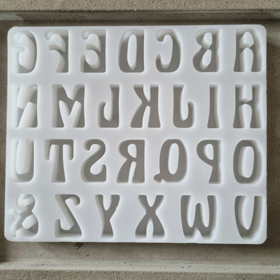 Silikon - Gießform - Buchstabenmatte - Alphabet - A-Z - & - vielfältig  nutzbar