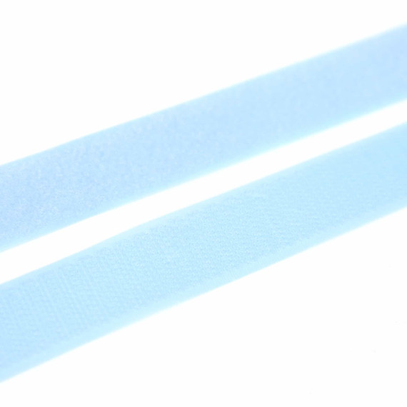 1 Meter Klettband - Klettverschluss - Zum Nähen - Hook & Loop - 25mm -  Hellblau