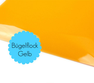 A4 Bügelflock - Bügelfolie - Gelb (Mengeneinheit: 1piece)