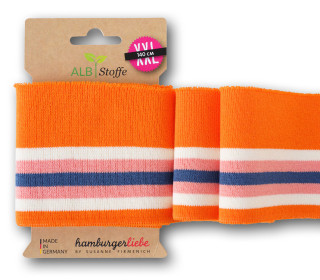 Bio-Bündchen - College - 5 Stripes - Al Lago - Multi - Cuff Me - Hamburger Liebe - Orange