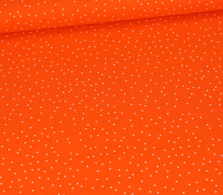 Baumwolle - Webware - Popelin - Bedruckt - Pünktchen - Unregelmäßig - Orange