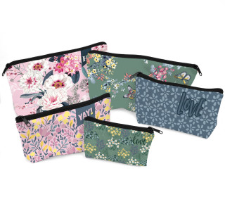 DIY-Nähset - Softshell - Fleece - 5 Wetbags - Full Bloom - abby and amy