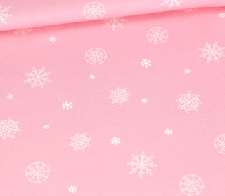 Sommersweat - Pink X-Mas - Snowflakes - Rosa - Bio Qualität - abby and me