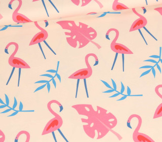 Jersey - Summer Vibes - Flamingo - Creme - Bio Qualität - abby and me