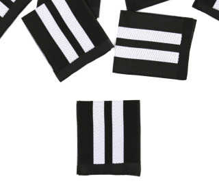 1 Label - Weiße Streifen - Schwarz