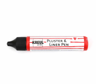 1 3D-Effektfarbstift - Pluster & Liner Pen - Feine Malspitze - 29ml - KREUL - Erdbeere (49807)
