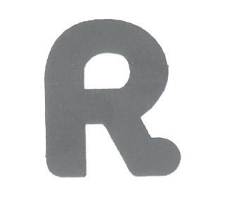 Applikation - Zum Aufbügeln - Reflex Buchstaben - R