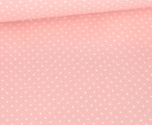 Beschichtete Baumwolle - Petit Dots - Poppy - Babyrosa/Weiß