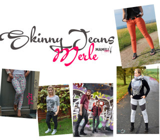 E-Book Skinny Jeanshose Merle Gr. 30-48
