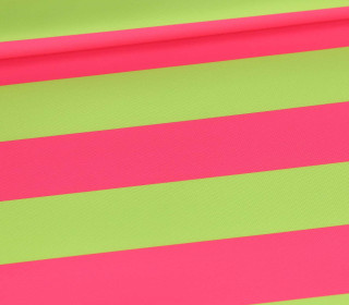 Outdoorstoff - Just Stripes! - Streifen - Pink/Limettengrün - abby and amy