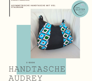 Audrey Handtasche / Digitale Nähanleitung inkl. Schnittmuster in A4 und A0