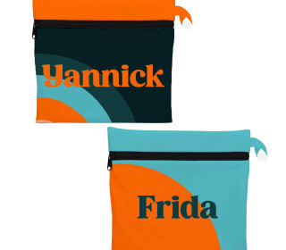 DIY-Nähset - 2 Wetbags - Softshell - Why Not Colorful? - Petrol/Orange