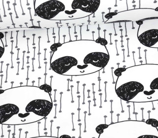 Sommersweat - Panda - Black and White Collection - Andrea Lauren - Weiß